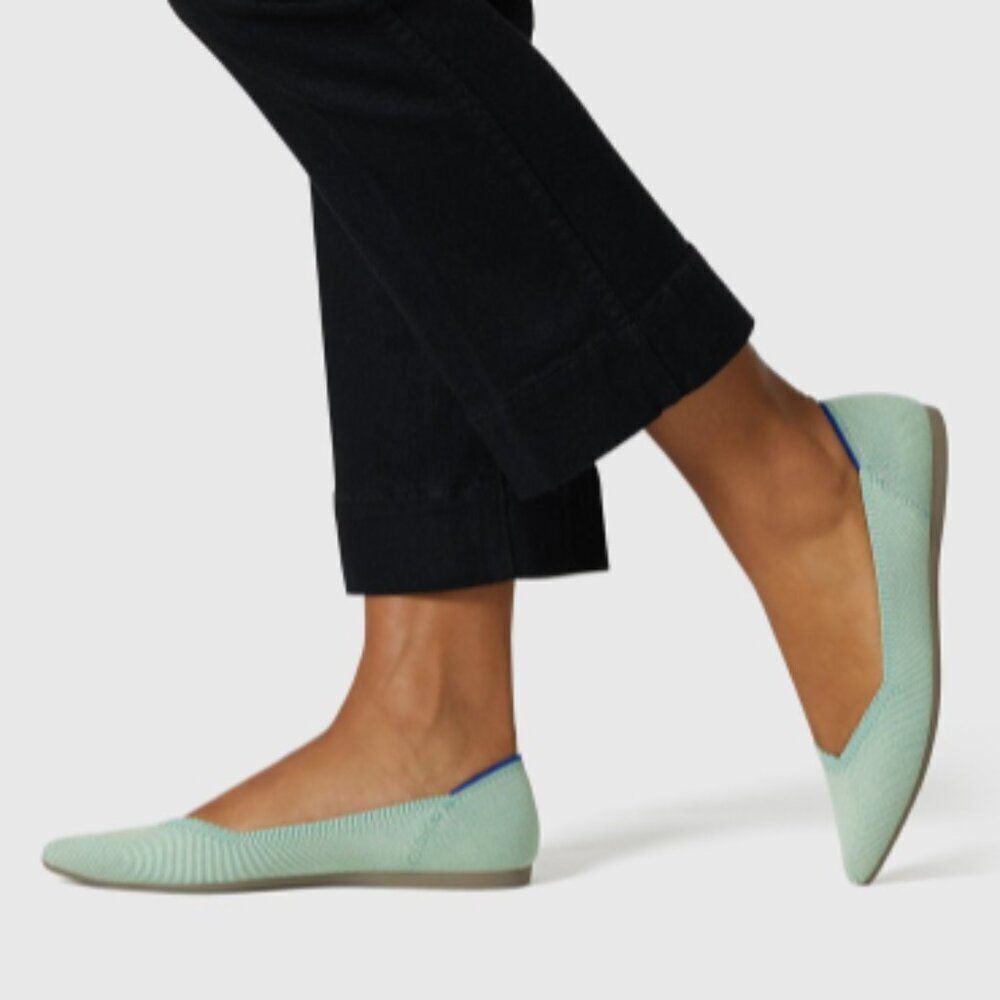 Rothy's The Point Mint Green Ballet Flats Size 6.5